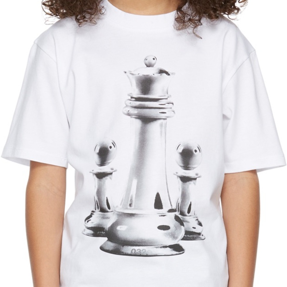 032c Clothing White Chess Graphic T Shirt 6